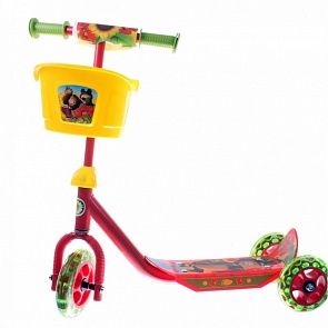 Трехколесный самокат Маша и Медведь, нагрузка до 20 кг (Next, ST-PL-MASHA AND BEARsim)